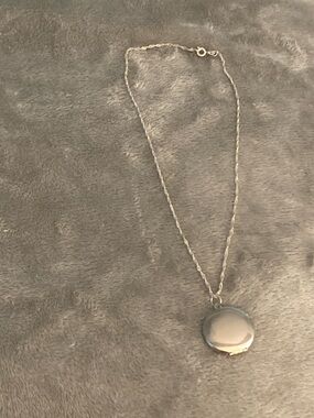 Silver locket necklace
